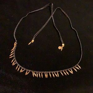 Stella and Dot Black with Gold Choker necklace